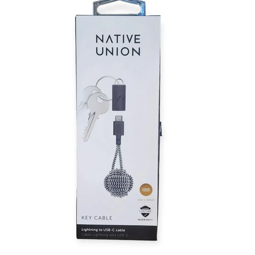 Native Union Key Cable Zebra Lightning to USB-C Charger – NWT